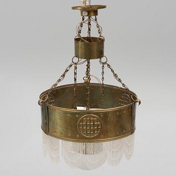 An art noveau ceiling lamp, early 20th century.