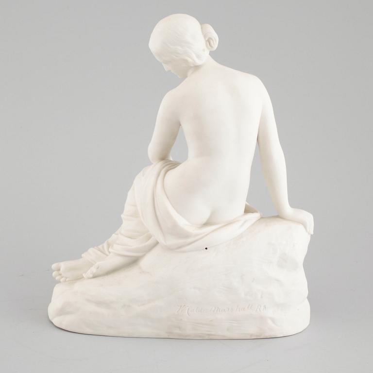 WILLIAM CALDER MARSHALL, after, a parian figurine, signed, early 20th century.