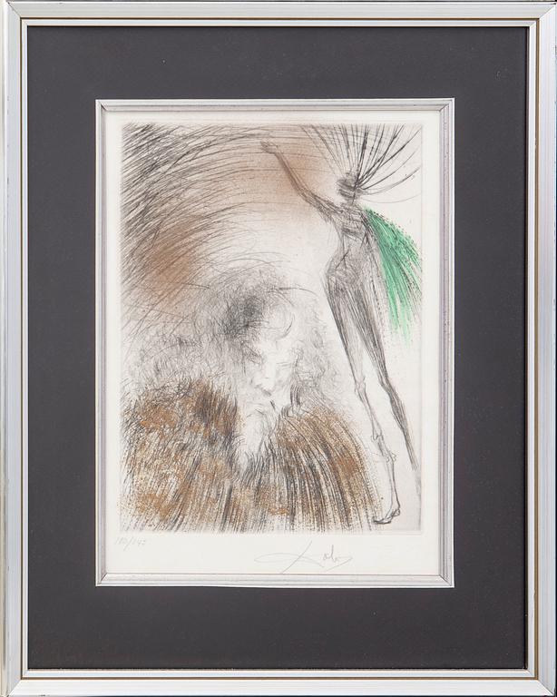 Salvador Dalí, etching and drypoint signed and numbered 100/145.