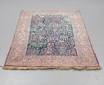 Matto, semi-antique Kashan, ca 209 x 130 cm.