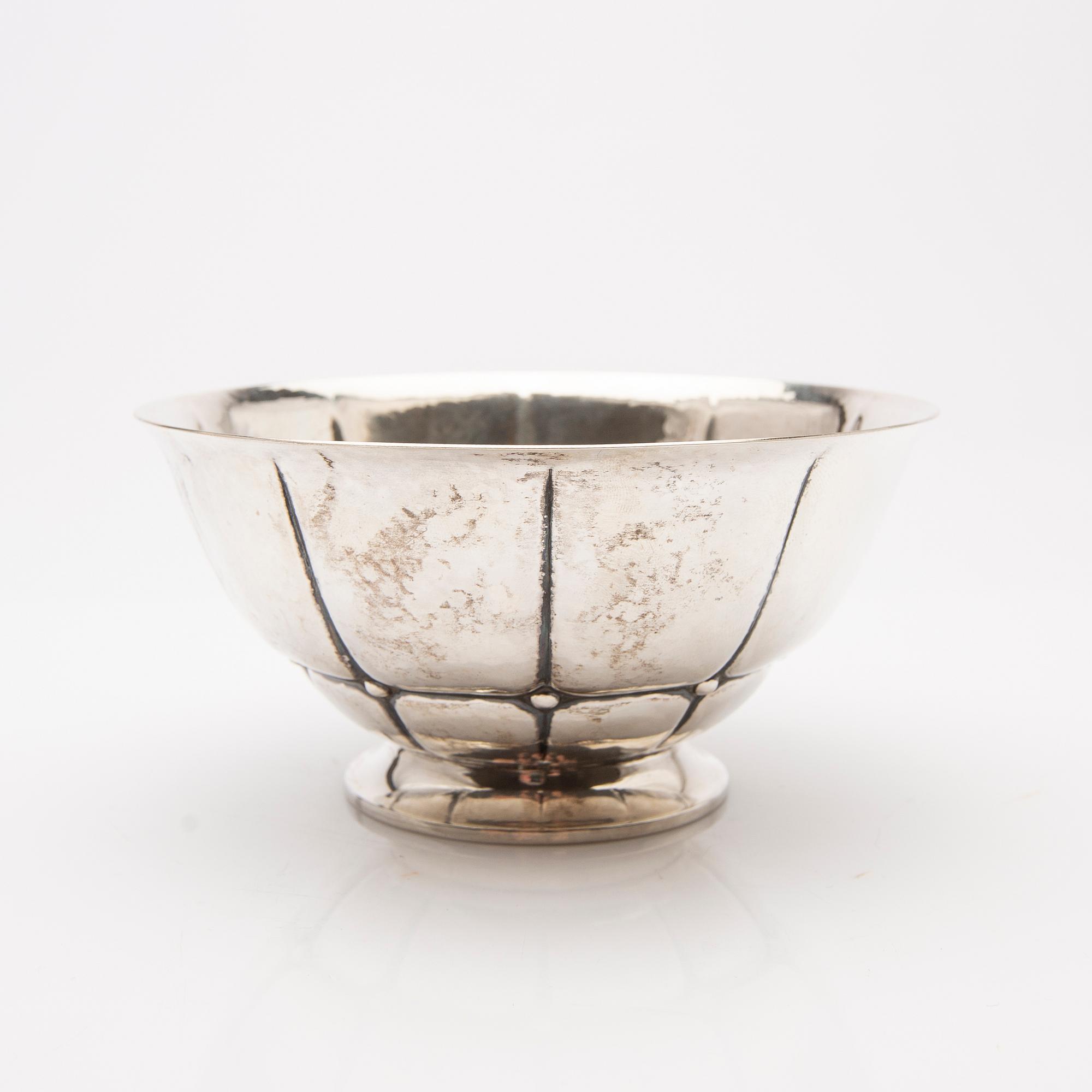 Bowl, silver, Christian F. Heise, Joh. H. Paulsen, Denmark, 1925.