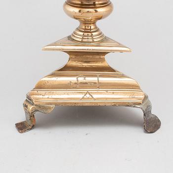 LJUSSTAKE, brons, 1600-tal.