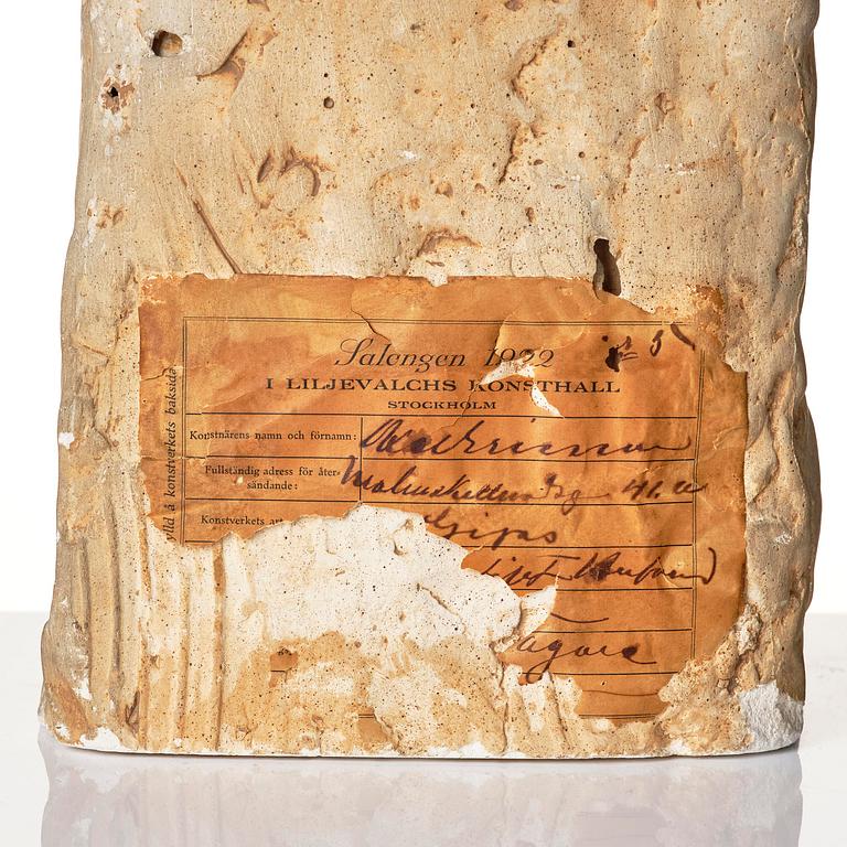 Axel Eriksson (19th/20th century), "Dekorativt huvud" ("Decorative Head").