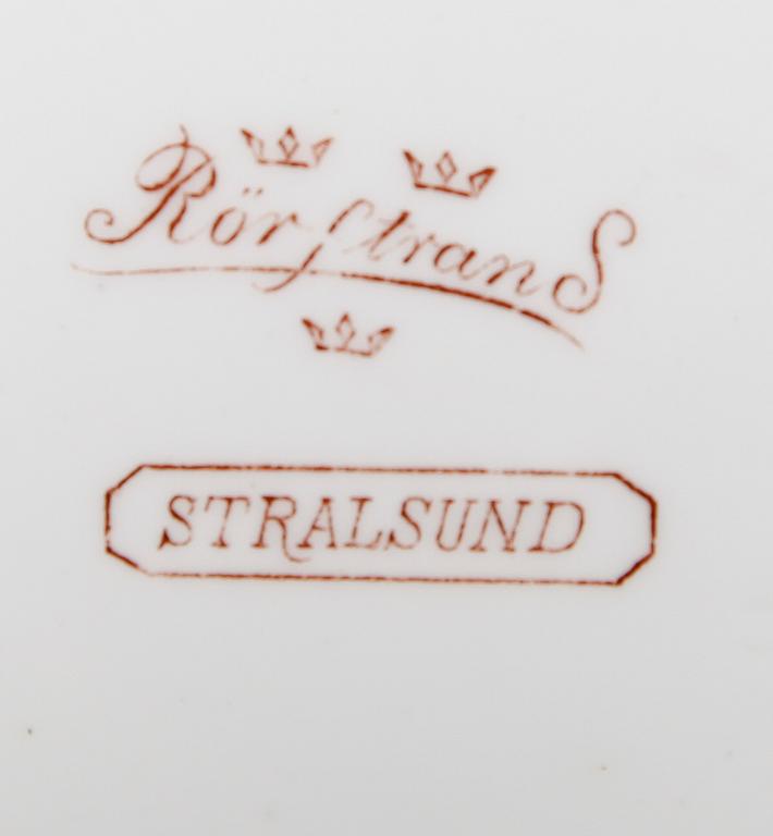 MATSERVIS, 61 delar, Stralsund, Rörstrand, sekelskiftet 1900.