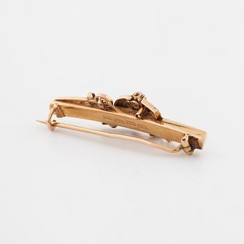 A natural pearl brooch, marked BH, 1903.