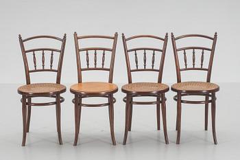 STOLAR, 4 st, Thonet, 1900-talets första hälft.