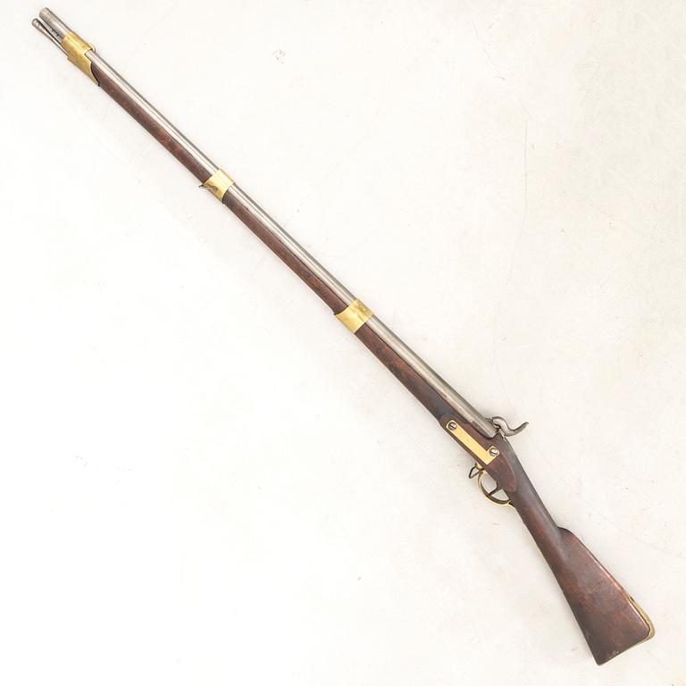 A Swedish percussion gun 1815-45 pattern.