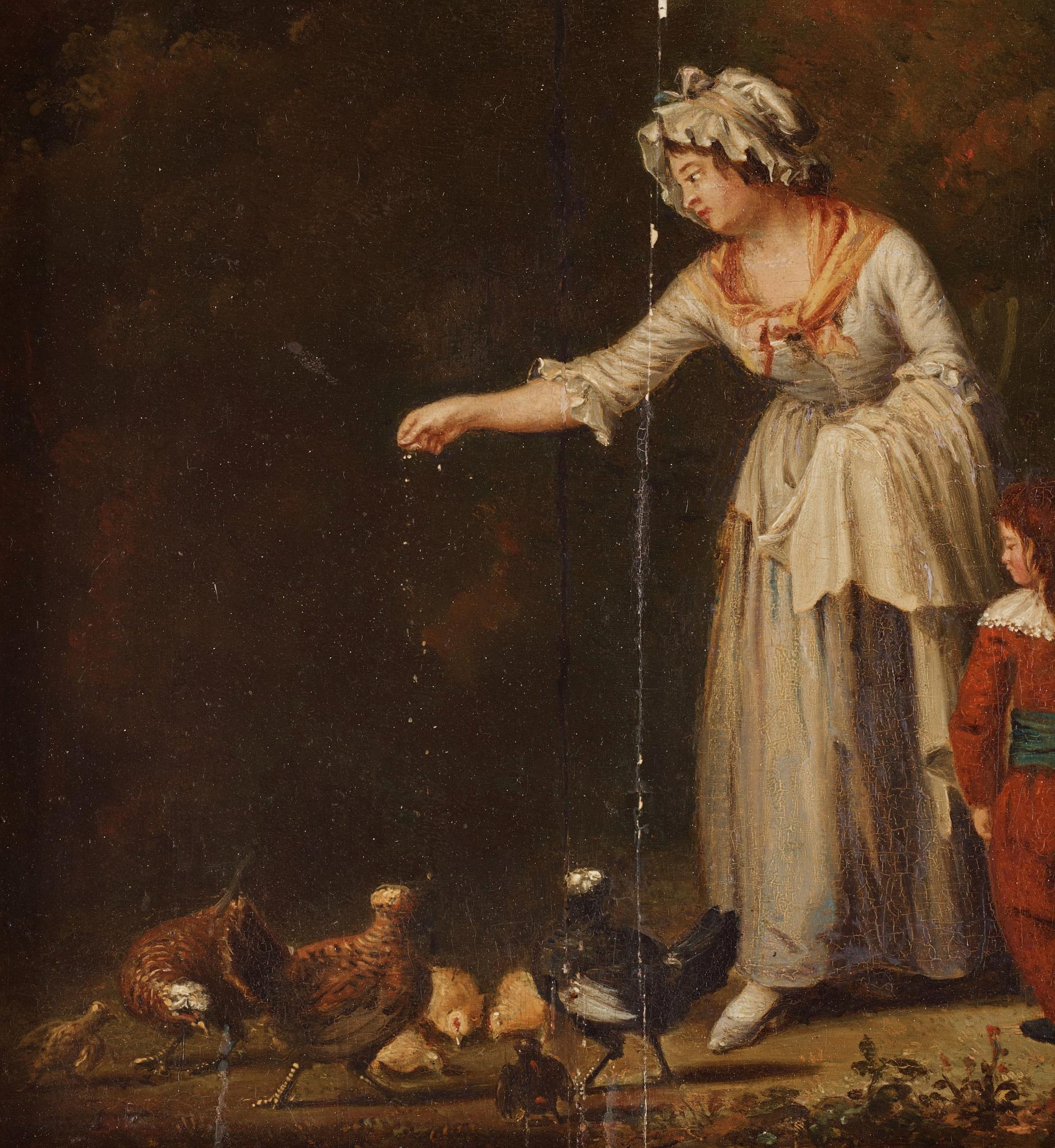 Pehr Hilleström, "Hönsmatning i landskap" (Feeding Chickens in the Landscape).