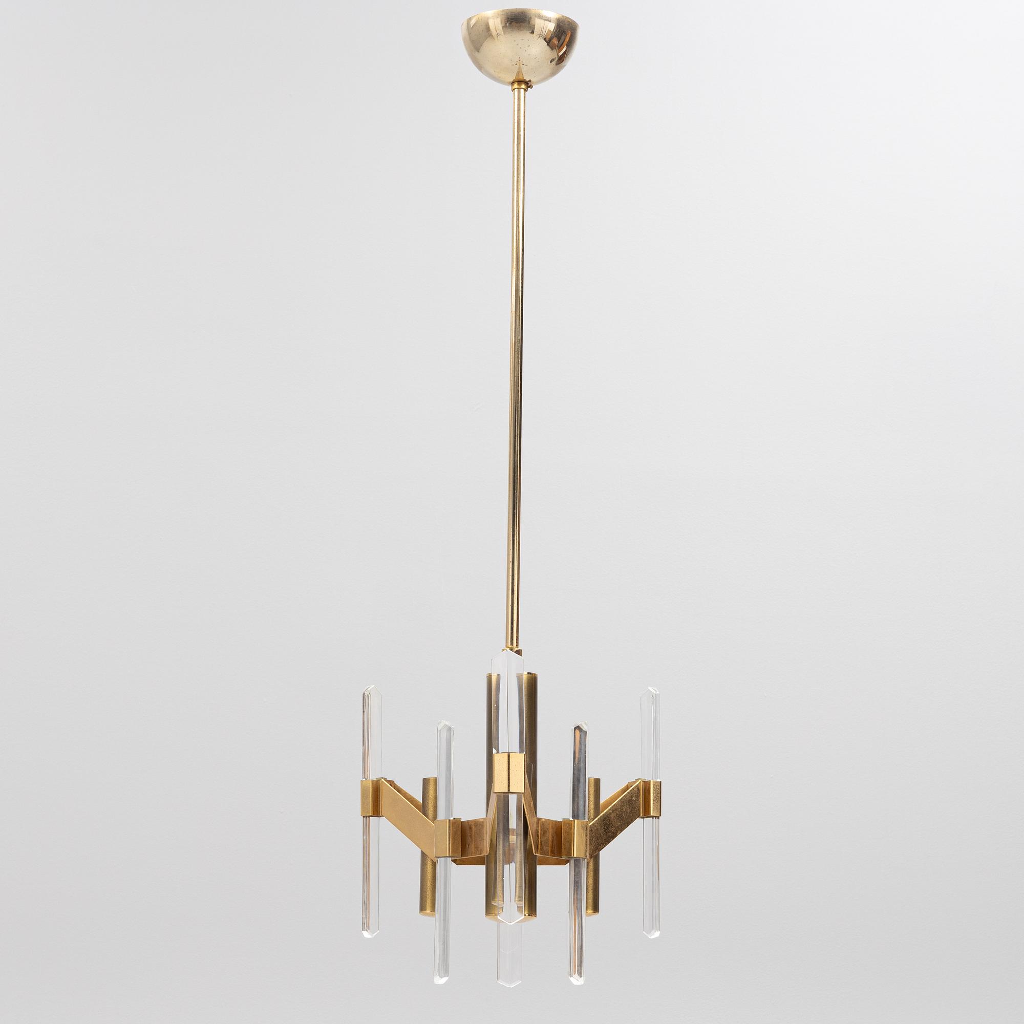 Gaetano Sciolari, attributed to. A ceiling lamp, Italy, second half of the 20th Century.