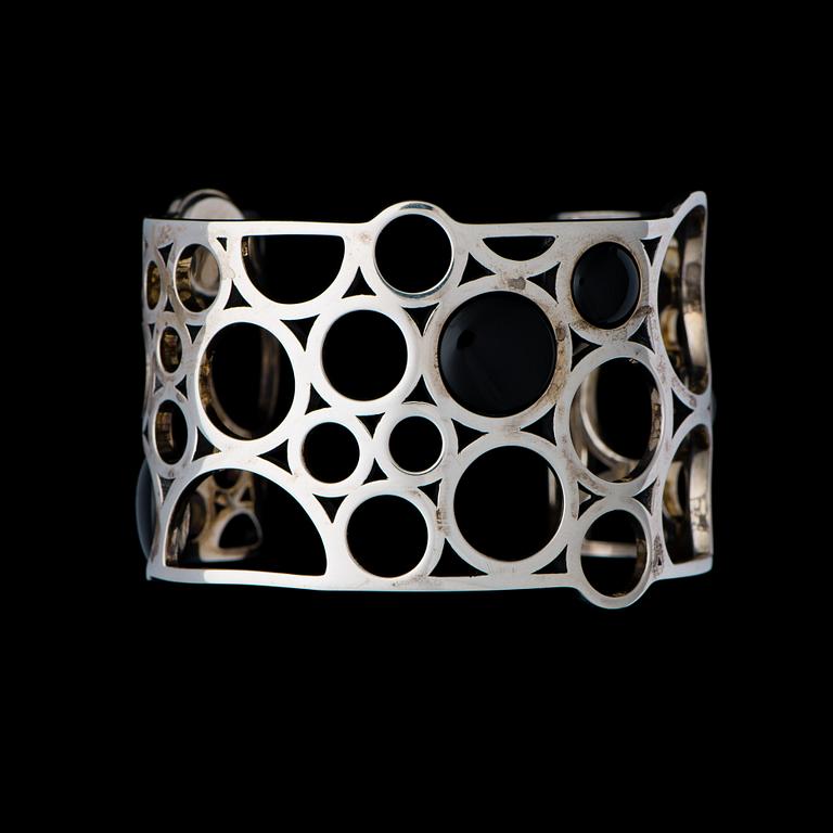 REGITZE OVERGAARD, ARMRING, Georg Jensen "Regitze", silver, svart agat.