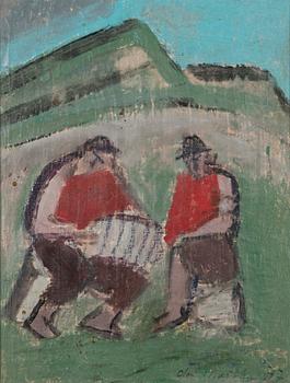 Olavi Martikainen, olja på pannå, signerad och daterad-77.