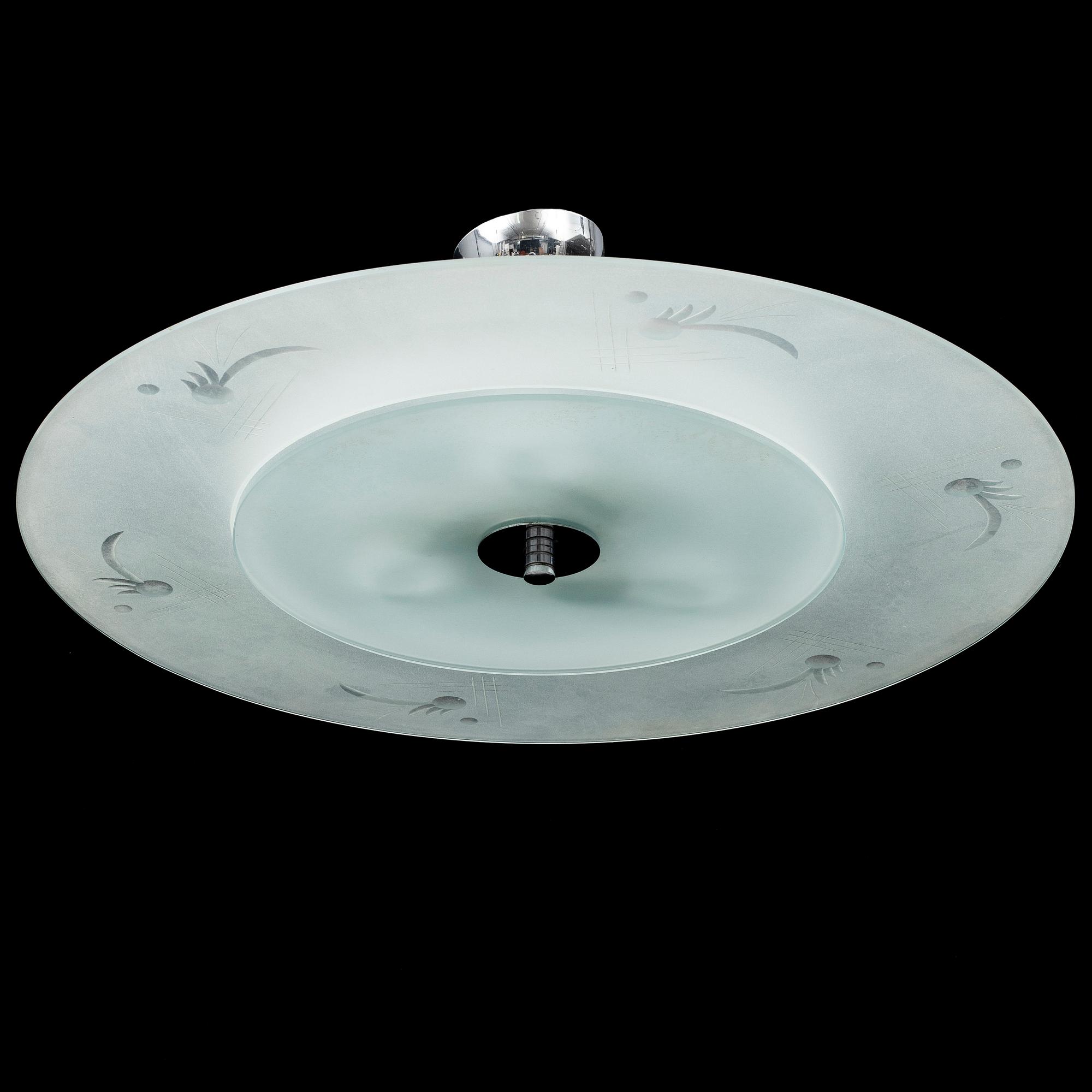 A glass ceiling light 1930's.