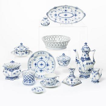 Royal Copenhagen, a 36-piece 'Blue Fluted' coffee service, Denmark, 1960's-70's.