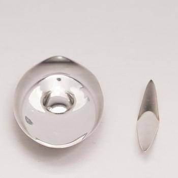 TAPIO WIRKKALA, A silver dish and a paper-knife, marked TW, Kultakeskus, Hämeenlinna, Finland 1967 and 1972.