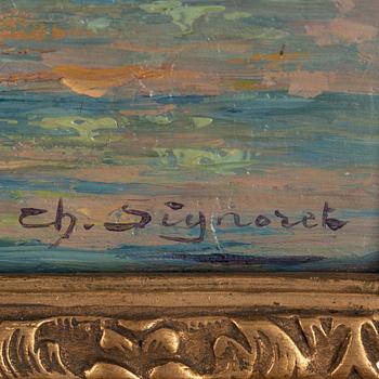 CHARLES LOUIS SIGNORET, oil on canvas, signed.