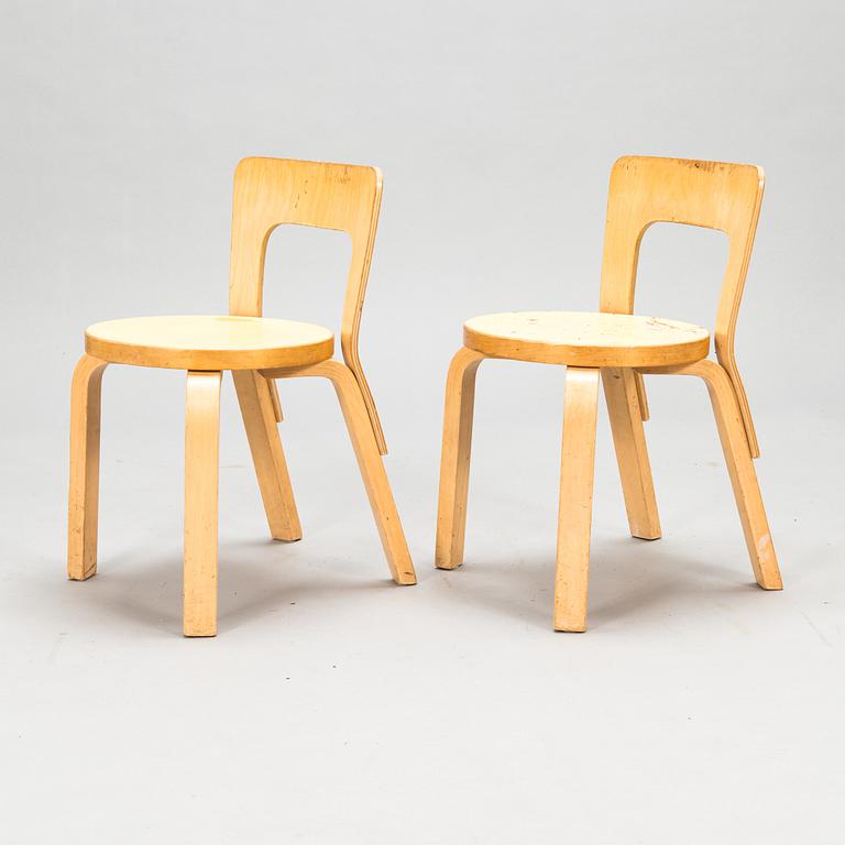 Alvar Aalto, two 'N65' children's chairs for Artek.