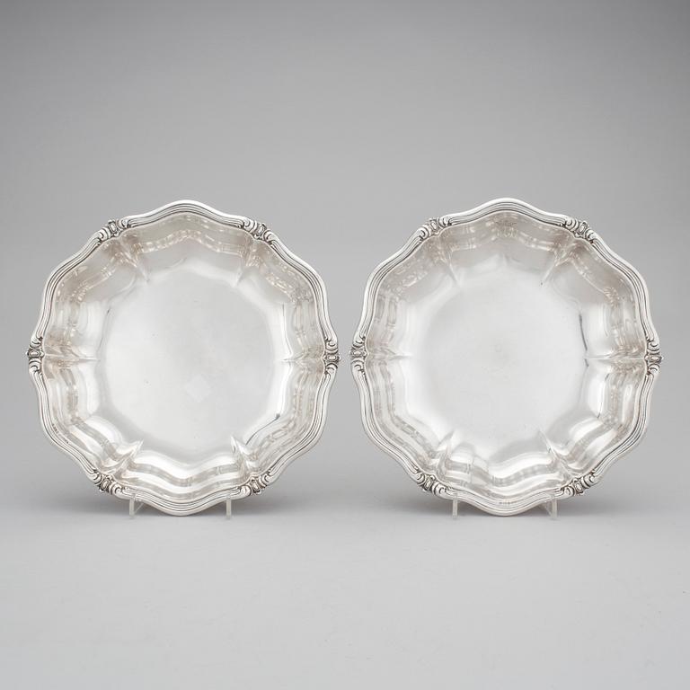 SKÅLAR, ett par, silver, K. Andersson, Stockholm, 1920. Vikt ca 1000 gram.