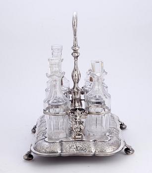 BORDSSURTOUT, silver, Köpenhamn, Danmark, 1913. Total silvervikt ca 811 gram.