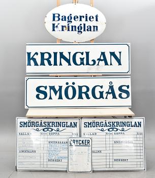 EMALJSKYLTAR, 6 st, Bageriet kringlan. 1900-talets första hälft.