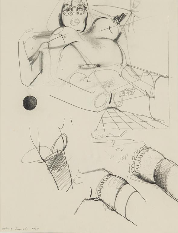 JOHN-E FRANZÉN, pencil drawing, signed and dated 1969.