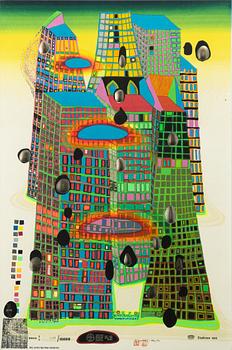 Friedensreich Hundertwasser, 'Good Morning City - Bleeding Town',