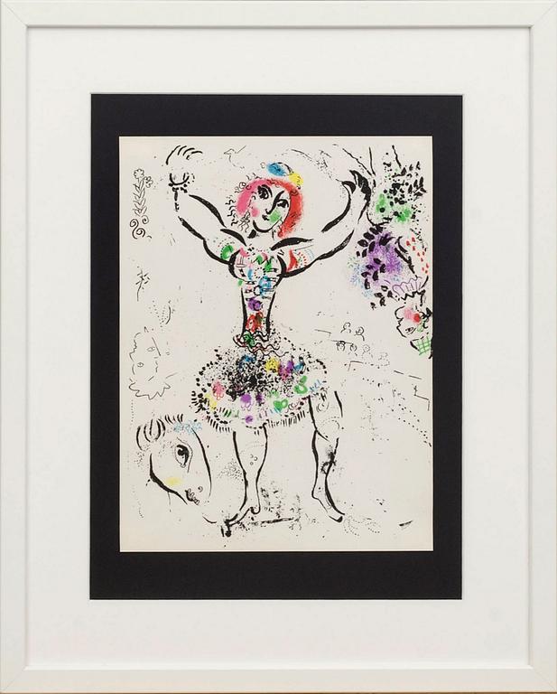 MARC CHAGALL, colour lithographe, unsigned, from Chagall Lithographe I 1960.