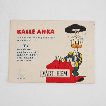 Serietidningar, 3 st, "Kalle Anka & Co", julböcker, 1949,1950, 1952.