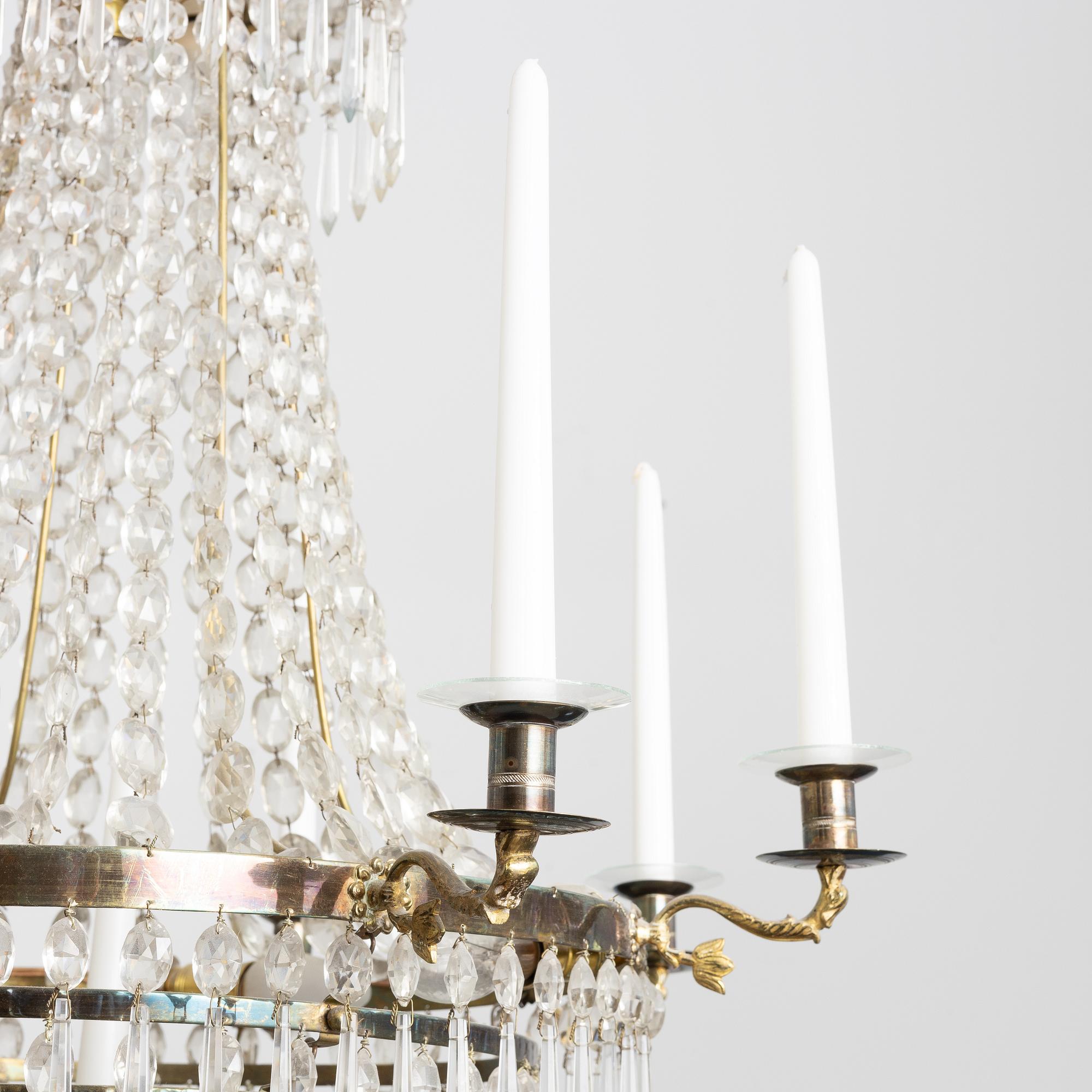 Chandelier, Empire style, circa 1900.