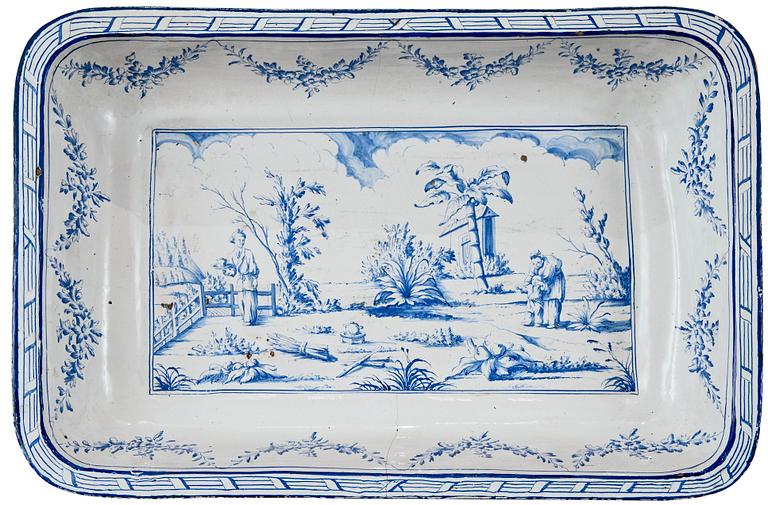 A Swedish Marieberg Rococo faience tea table.