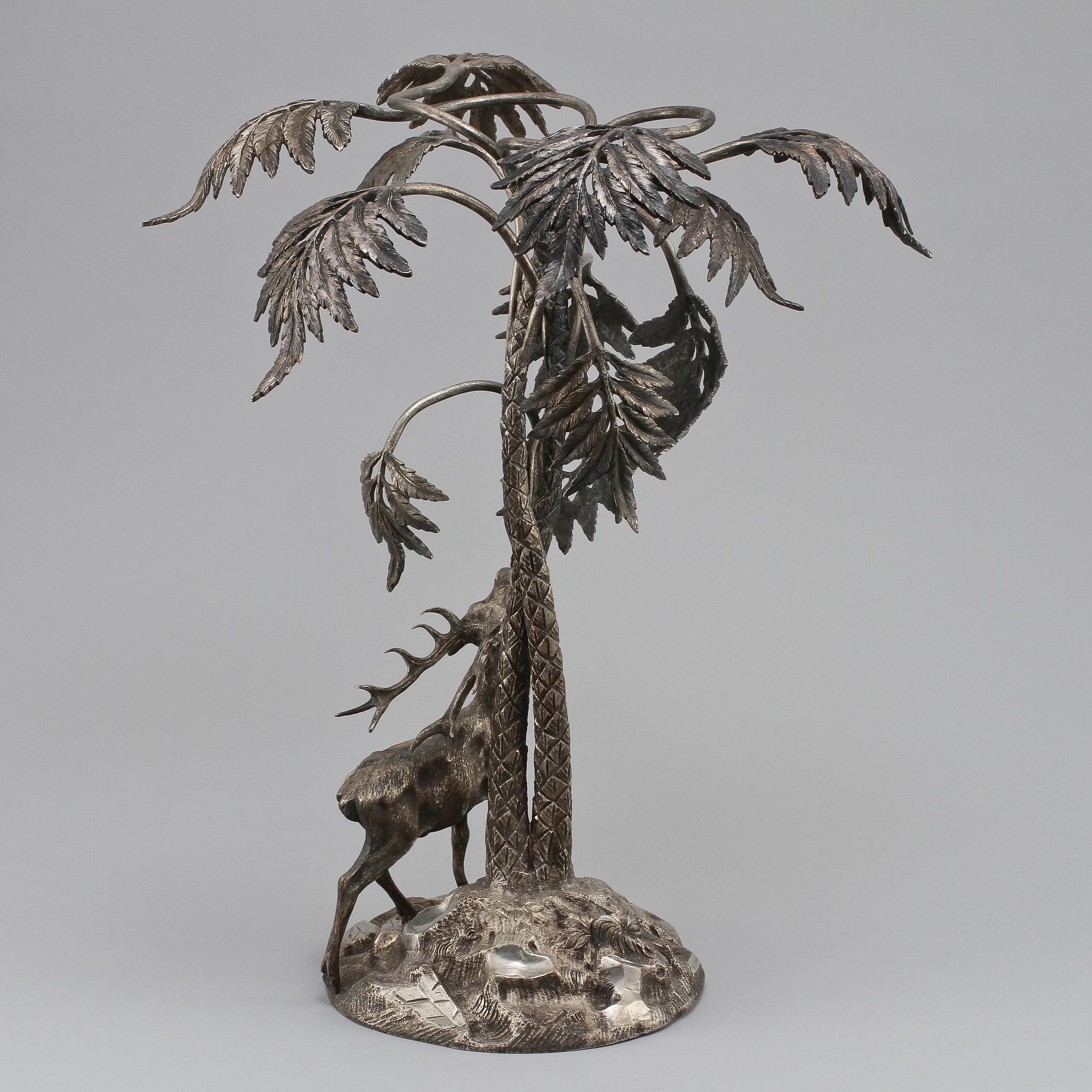 UPPSATSSTÄLL, nysilver, A.G Dufva, Stockholm, omkring 1900.
