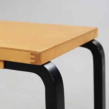 An Alvar Aalto birch table, made on license by Aalto Design Hedemora, for Artek, Sweden 1946-56.