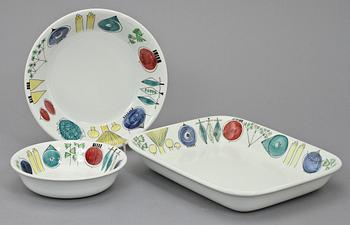 PARTI PORSLIN, 6 delar, "Picknick", Marianne Westman, Rörstrand och "Fix", Rörstrand, 1950/60-tal.