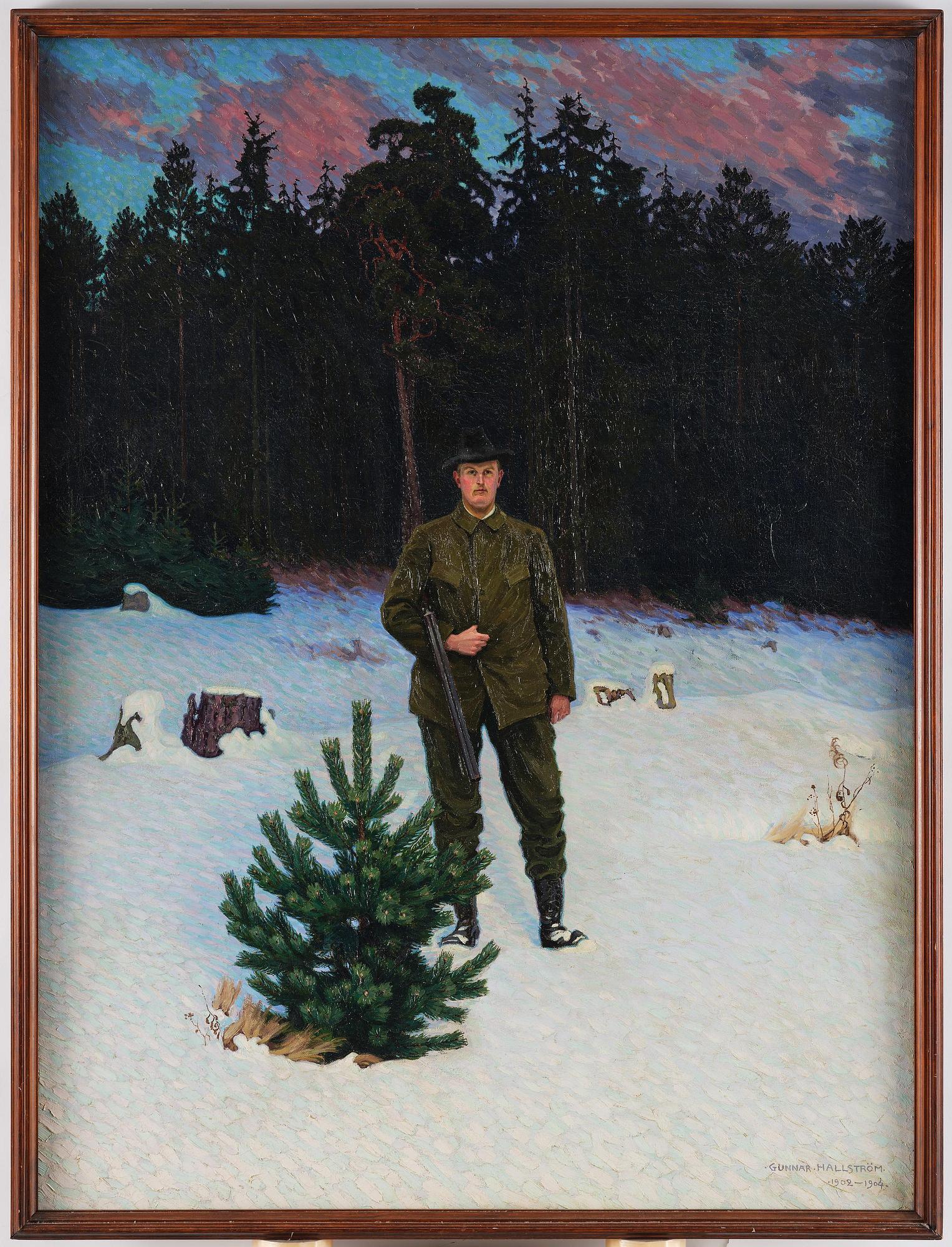 Gunnar Hallström, Jägare vid skogsbrynet.