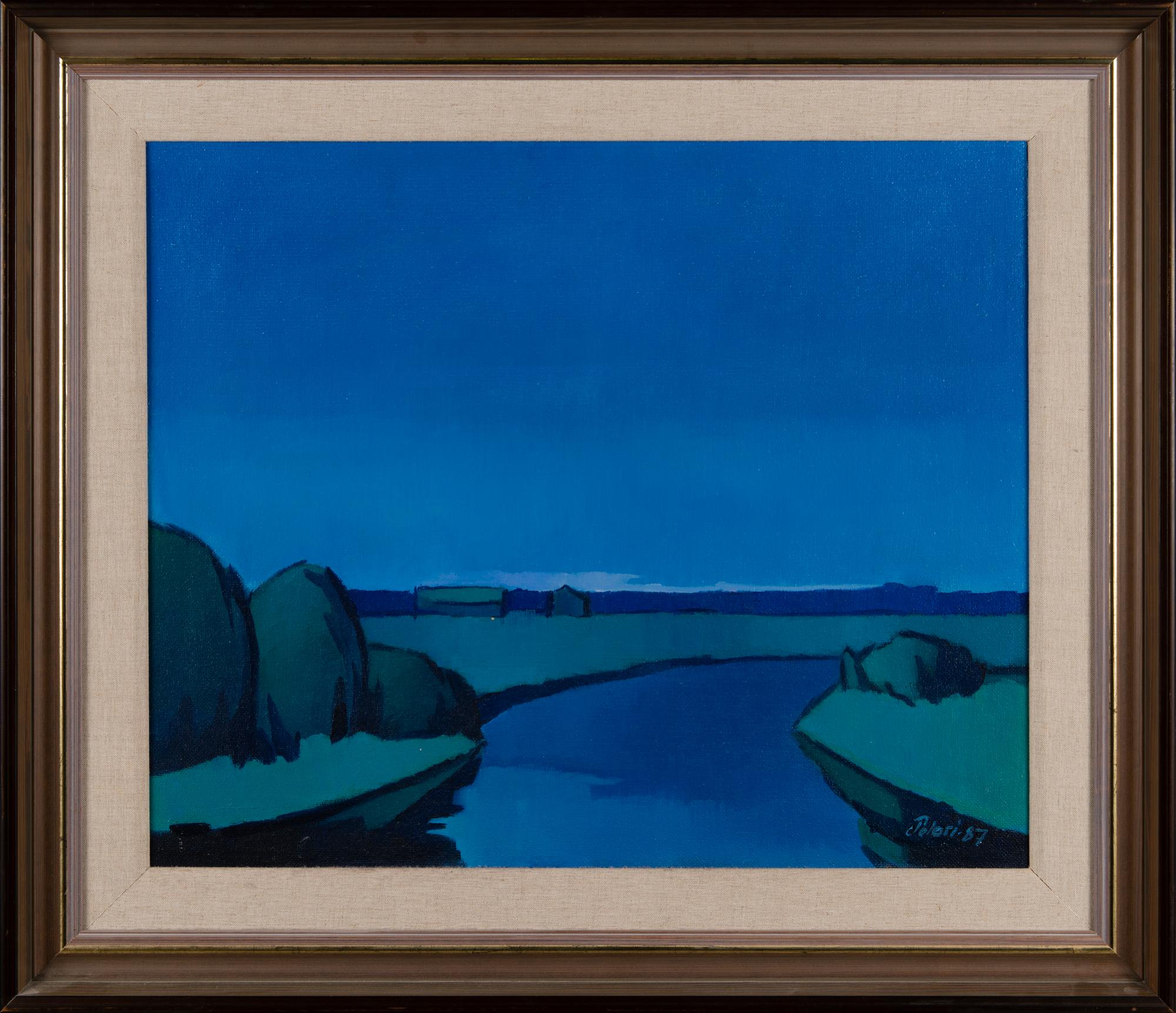 OIVA POLARI, öljy kankaalle, pingotettu levylle, signeerattu ja päivätty -87.