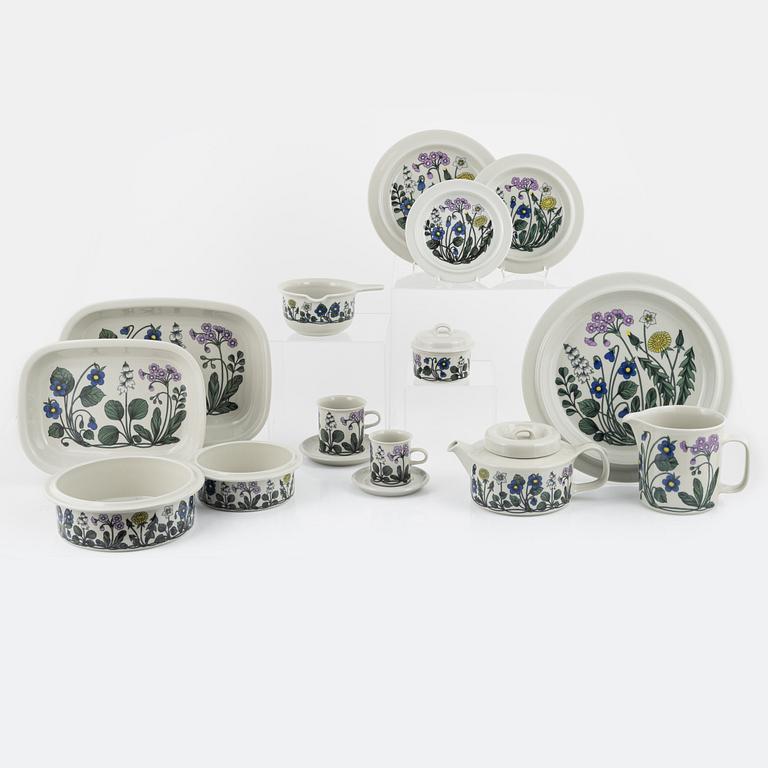 Esteri Tomula, a stoneware 'Flora' dinner and tea service, Arabia, Finland.