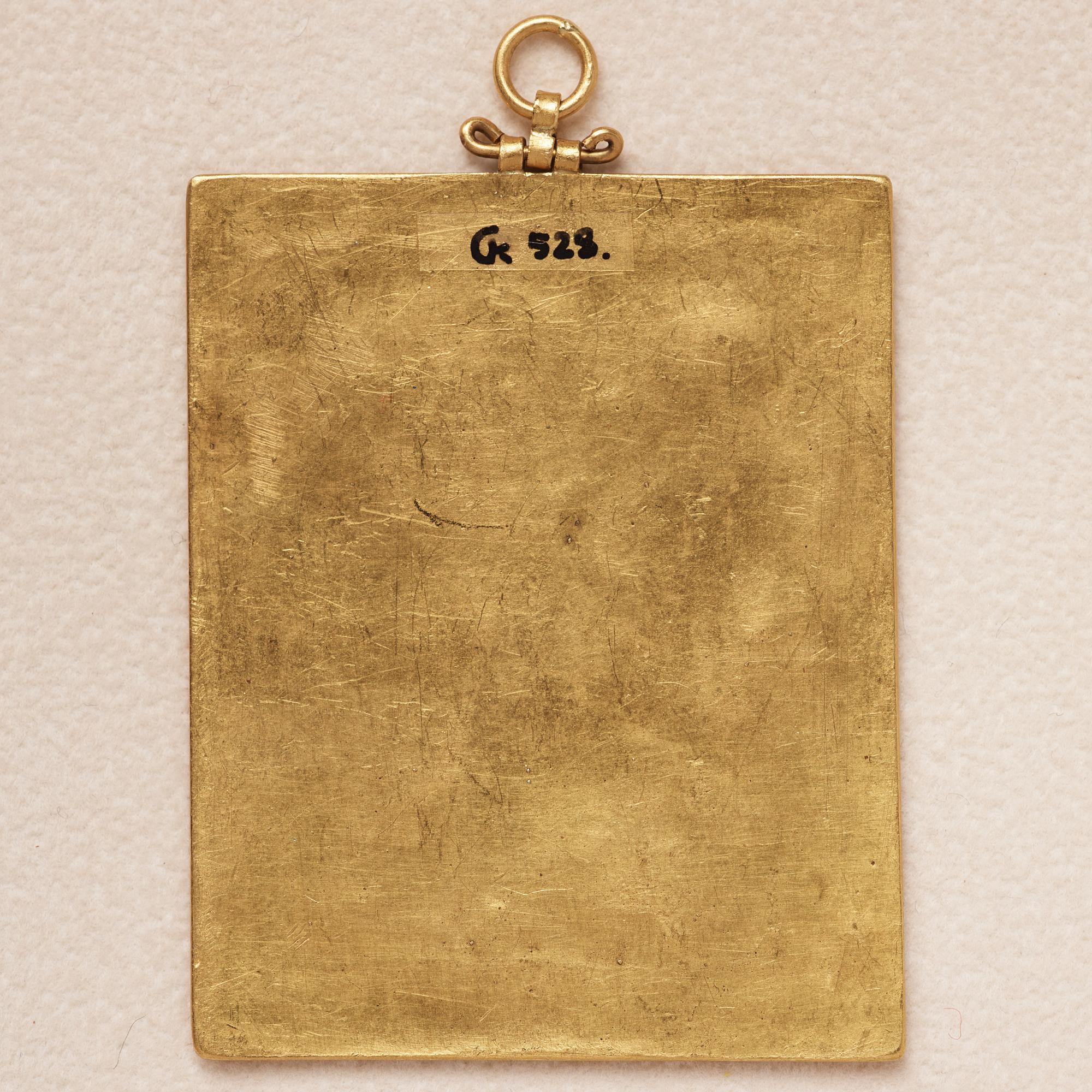 Plaque, guld och cloisonnéemalj, Bysantinsk stil, sentida.