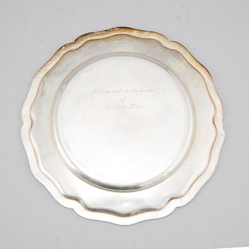 13 Swedish silver plates, 1915-52.