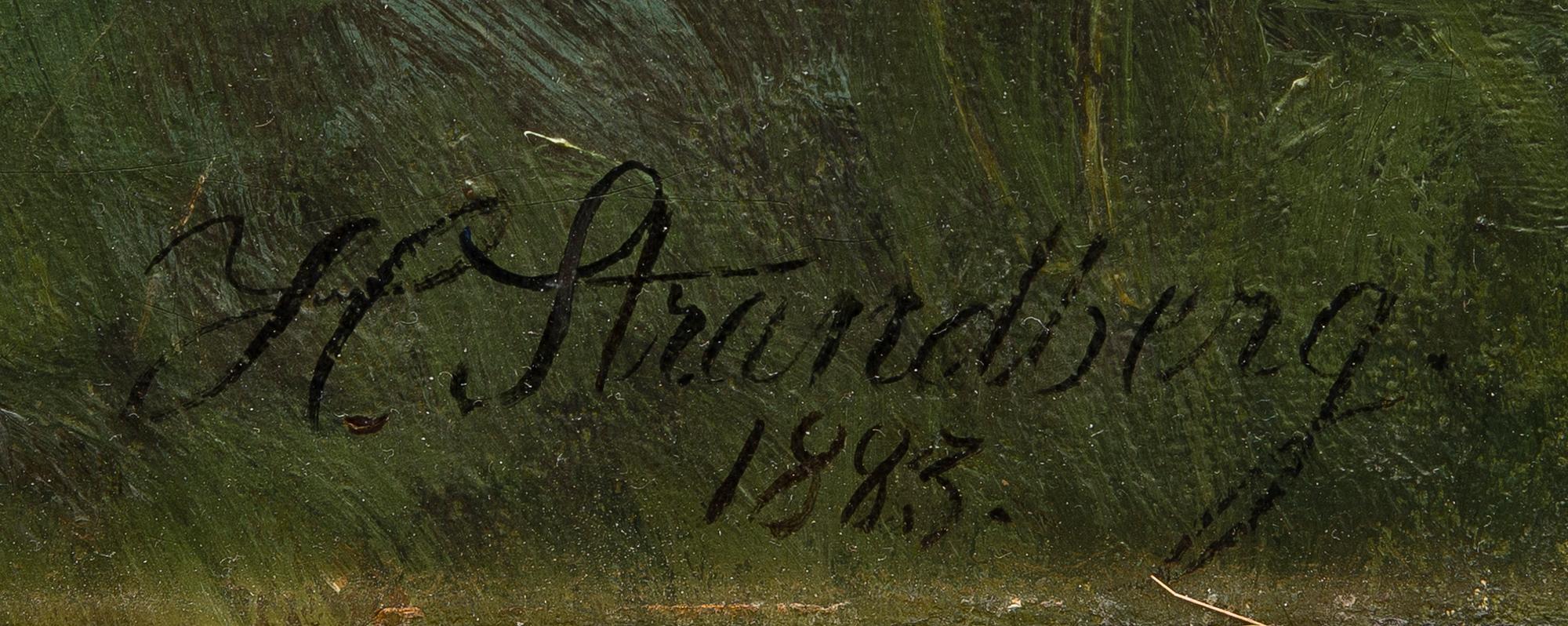 HEDVIG STRANDBERG, olja på duk, signerad och daterad 1883.