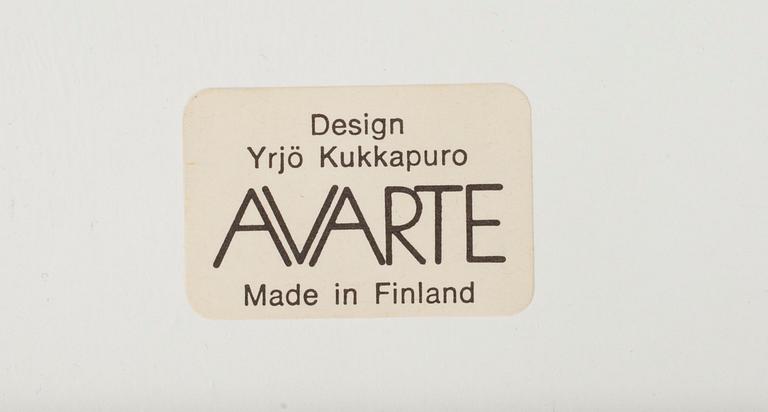 STOLAR, 4 st, stål och björkfaner, "Sirkus-MN", Yrjö Kukkapuro, Avarte. Modellen formgiven 1982.