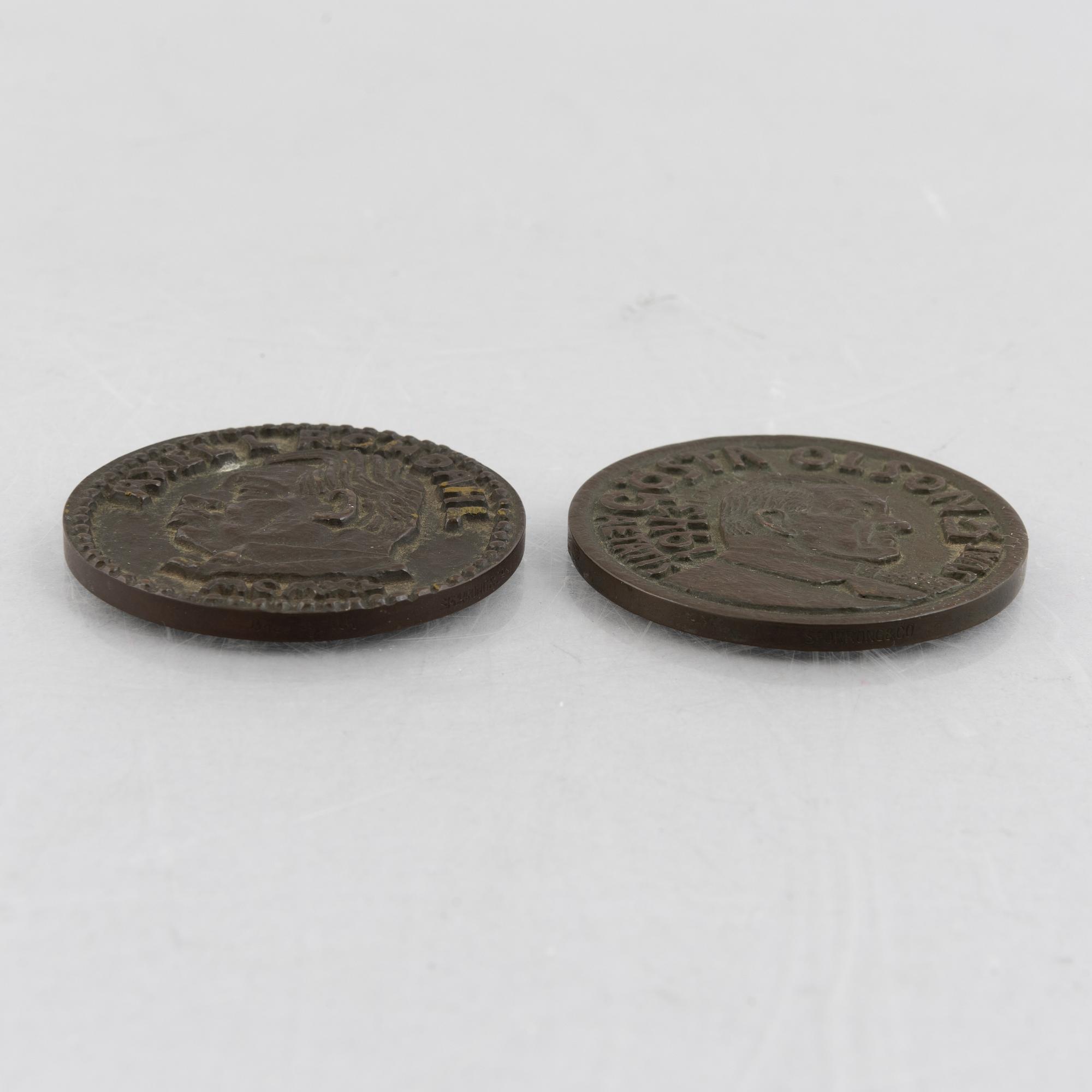 Bror Hjort, two bronze medals, Sporrong & Co, 1940-43.