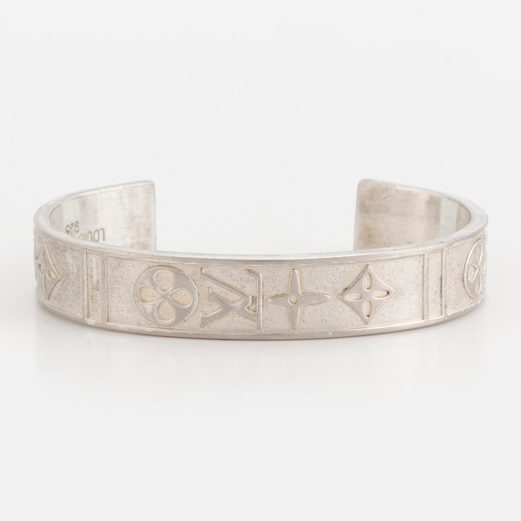 Louis vuitton silver bangle clearance