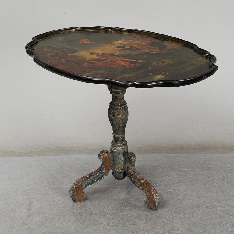 A Swedish mid 18th century tilt top table.