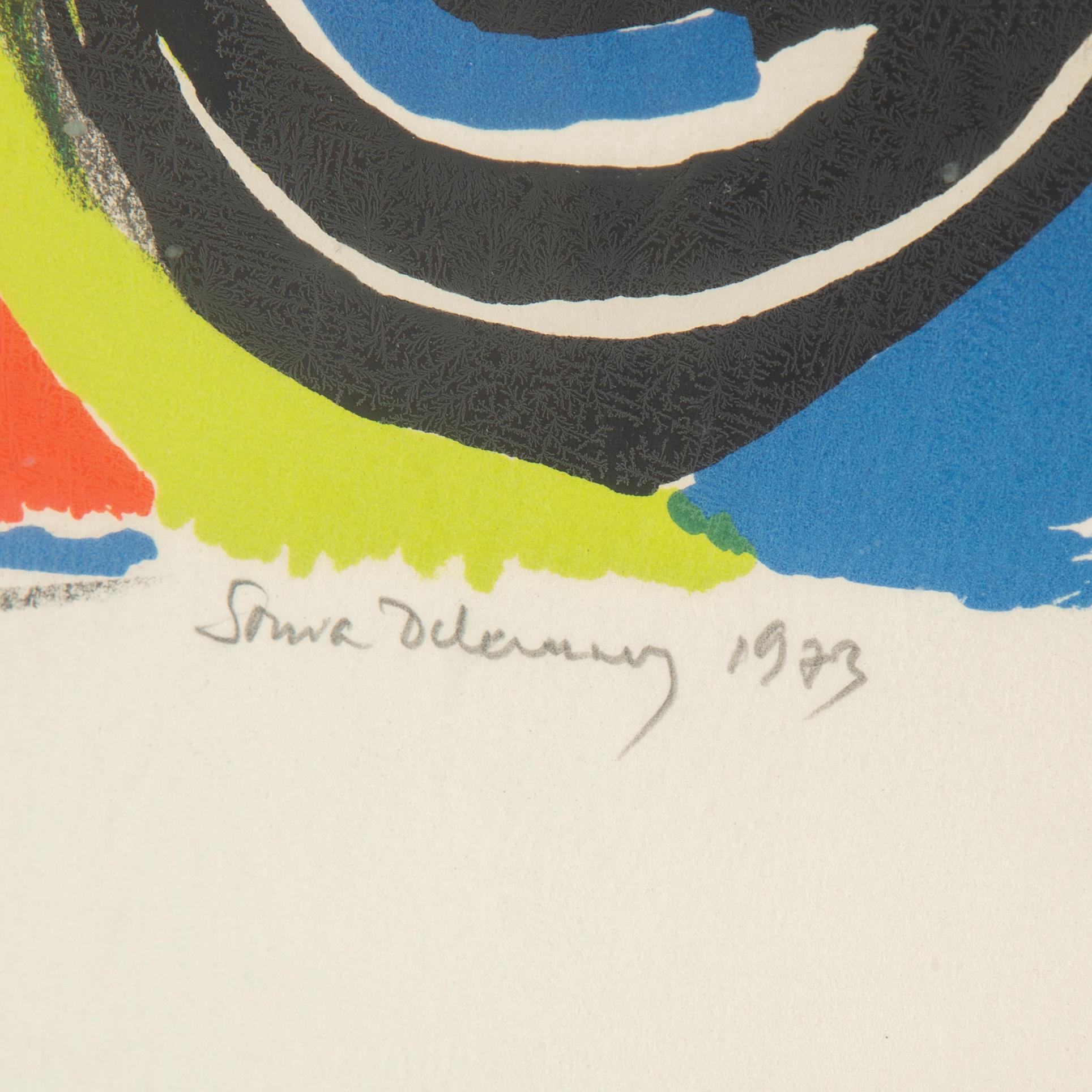 SONIA DELAUNAY, a colour lithograph, signed and numbered 35/75.