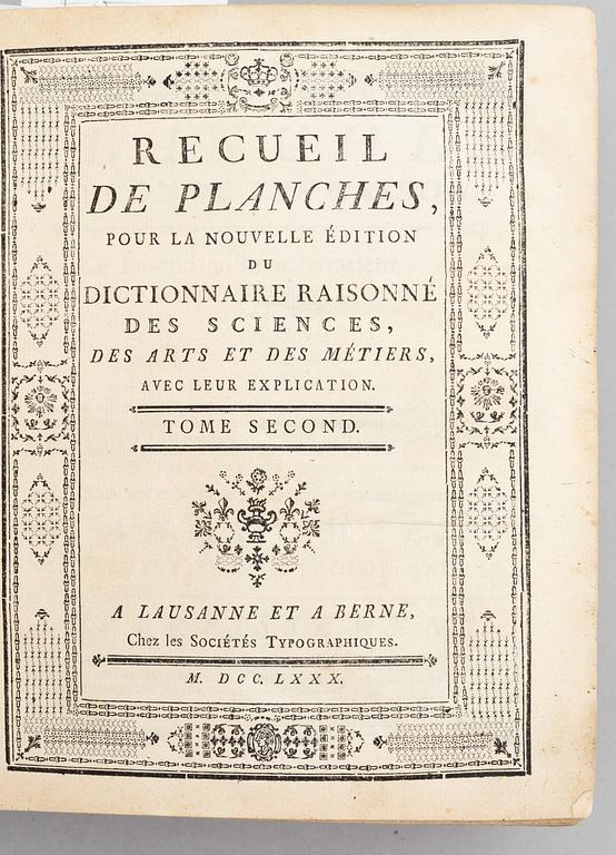 The Encyclopédie, 1778-81 (39 vols).