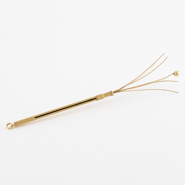 Champagne whisk, 18K gold.
