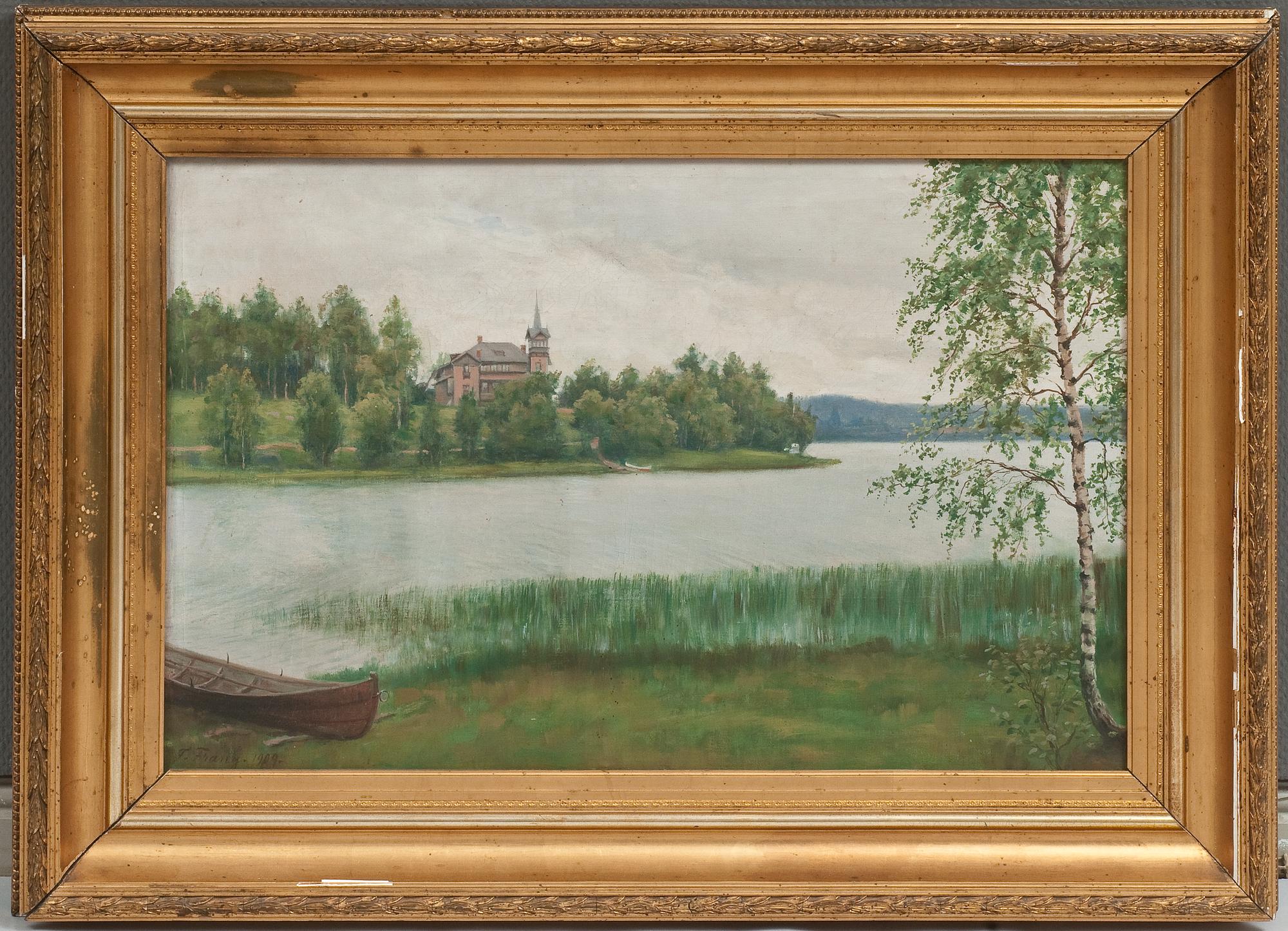 Felix Frang-Pahlama, A VILLA IN A SUMMER LANDSCAPE.