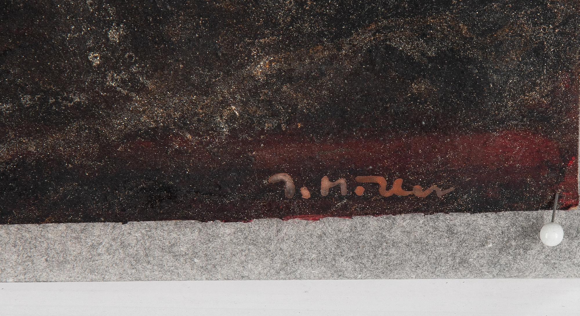 Ingegerd Möller, collage and mixed media. Signed.