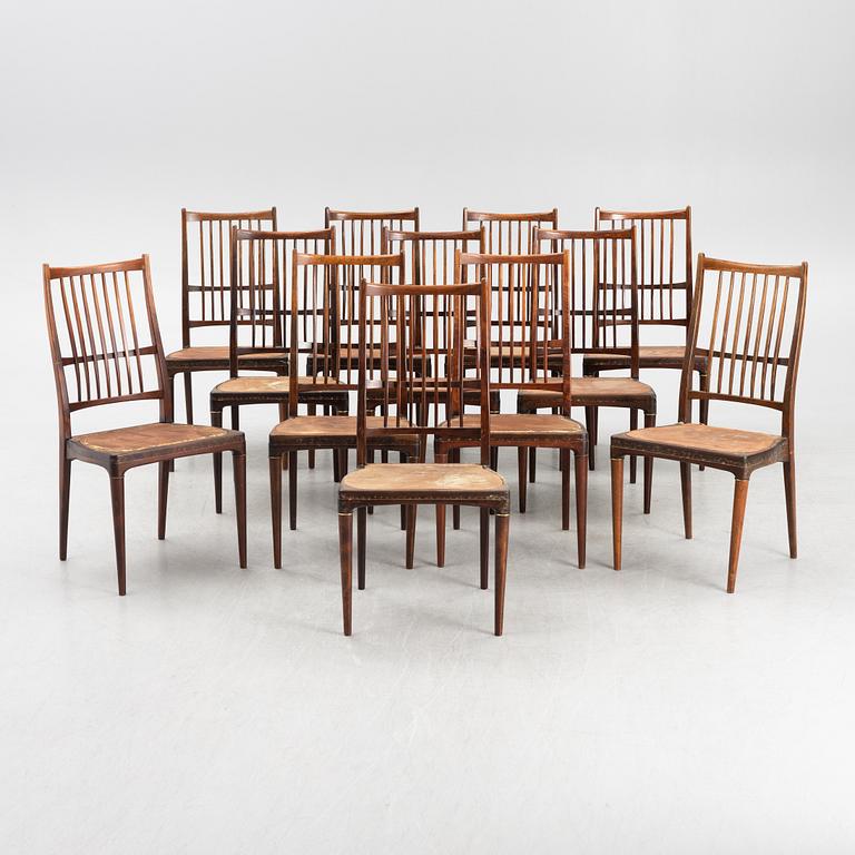 Svante Skogh, twelve 'Cortina' chairs, Säffle Möbelfabrik, 1960's.