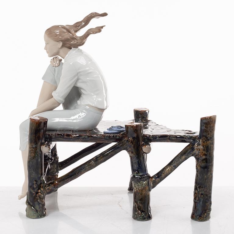 Ernest Massuet, figurine, "Sunset at the Pier", Lladró, Spain.