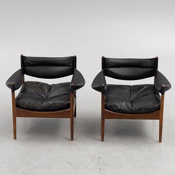 Kristian Solmer Vedel, a pair of "Modus" armchairs and a low table, Søren Willadsen, 1960's.